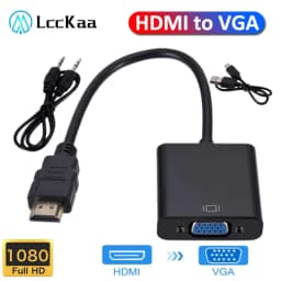 HD 1080P HDMI To VGA Converter HDMI Cable With Audio Power Supply HDMI Male To VGA Female Adapter For PS4 TV Box Xbox TV Laptop