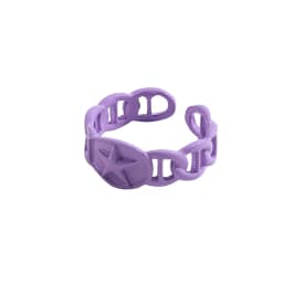2021 New Trendy Hand-painted Candy Color Dripping Oil Geometric Chain Rings for Women Multicolor Irregular Open Rings Jewelry