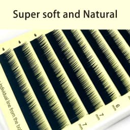 NATUHANA Bottom Eyelash Extension Individual Natural Soft Under Eyelashes J Curl 5-8 Mix Synthetic Mink Lower Lashes for Makeup