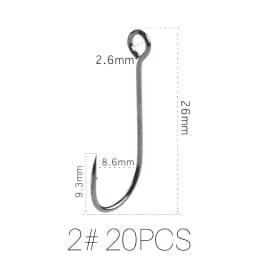 Supercontinent Barb Hook Fishing hook big ring Carbon Steel Single Hooks tackle Worm Hooks With big eyes Ring 20pcs