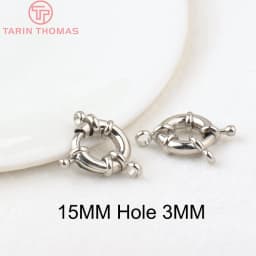 (2751)6PCS 11.5MM 13MM 15MM 21MM 24K Gold Color Brass 2 Holes Charms Bracelet Connector High Quality Diy Jewelry Accessories