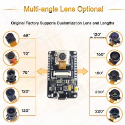 OV5640 Camera Module 222 200 100 66 120 160 Degrees Wide Angle 24PIN 0.5MM Spacing DVP MIPI