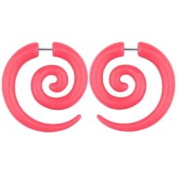 2pcs Acrylic Fake Plug Tunnel Earrings Gauges Faux Spiral Ear Taper Swirl Stud Cheater Stretcher Expander Piercing Body Jewelry