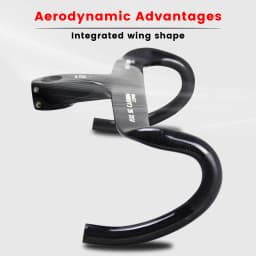 RXL SL Carbon Road Handlebar Integrated With Stem Racing Bike Speed 1-1/8"Black Internal Routing Drop Handle Bars For Bicycle