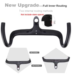 RXL SL Carbon Road Handlebar Integrated With Stem Racing Bike Speed 1-1/8"Black Internal Routing Drop Handle Bars For Bicycle