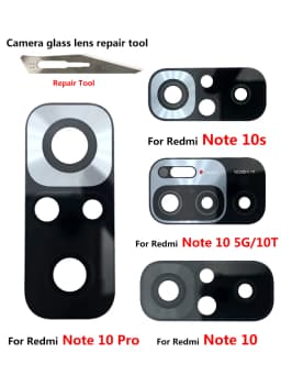 Camera Glass For Redmi Note 10 / Note 10 Pro / Note 10s 11 11s 10 5G Rear Back Camera glass Lens With Glue Adhesive