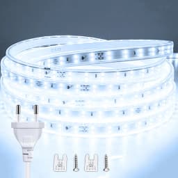 220V Led Strip 1-30m With Eu Plug 2835 Flexible Ribbon Light Waterproof Led Tape for Home Kitchen Outdoor Garden Decor Lighting