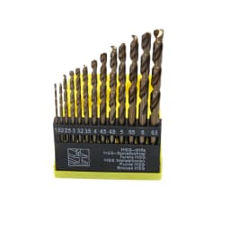 HSS baked yellow twist drill hand electric drill full grind straight handle metal drill bit woodwork drilling accessory tool set