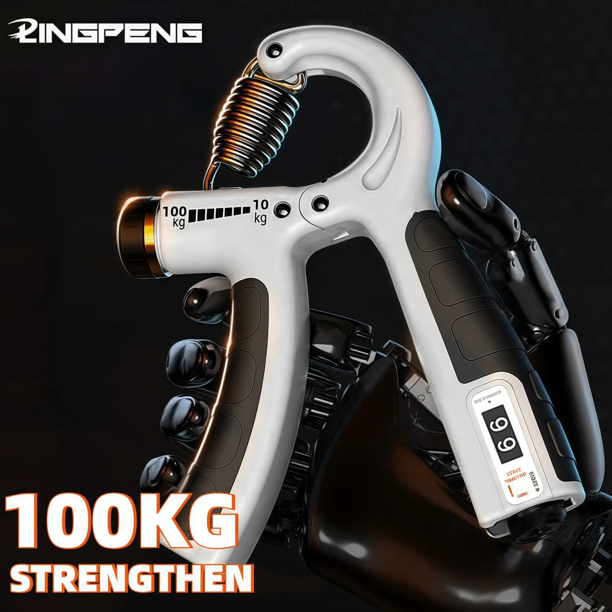 Grip Strength Trainer Forearm Strengthener Hand Squeezer Adjustable Resistance Hand Grip Strengthener for Muscle Building