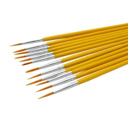 10pcs/set Long Tail Nylon Hair Hook Line Pen Painting Brush Children DIY Art Supplies Tool Art Stationery Watercolor Painting Pe