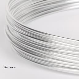 Silver Color 1mm/1.5mm/2.mm/2.5mm Anodized Aluminum Wire Soft DIY Jewelry Craft Versatile Painted Aluminium Metal Wire