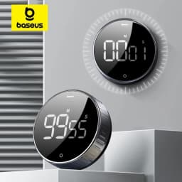 Baseus Magnetic Kitchen Timer Rotation Countdown Digital Timer Alarm Cooking Timer Clock Study Baking Reminder Stopwatch Clock