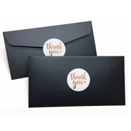 100-500pcs Rose Gold Foil 'Thank You' Stickers for Small Business Gift Seal Shipping Labels Envelope Decoration