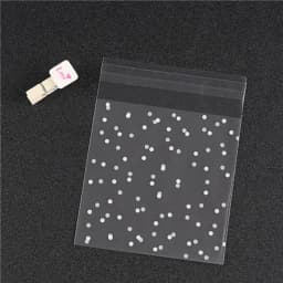 100pcs/lot Translucent Dots Plastic Cookie Packaging Bags Cupcake Wrapper Self Adhesive Bags Birthday Party Wedding Decorations
