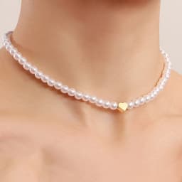 YWZIXLN 2021 Trend Elegant Jewelry Wedding Big Pearl Necklace For Women Fashion White Imitation Pearl Choker Necklace N0179