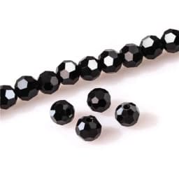 3 4 6 8mm Czech Black Glass Beads For Jewelry Making Bracelet Diy necklace beads Round loose Spacer Crystal Beads Wholesale Z102