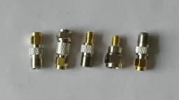 JXRF Connector 2pcs RF Coaxial Coax Adapter F Type Female Jack to SMA Male Plug Straight F Connector to SMA Connector