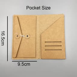 Fromthenon Kraft Paper Envelope Tickets Cards storage bag For Midori Travelers Notebook Diary Refills Retro Planner Accessories