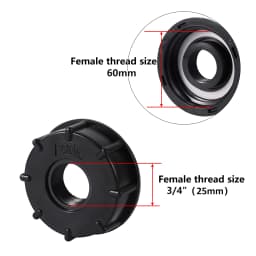 1/2" 3/4" 1" Female Thread IBC Tank Adapter S60 Water Tap Connector Valve Replacement Fitting Garden Irrigation Connection Tool