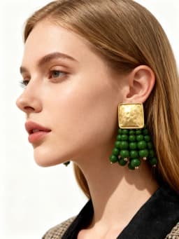 Vintage Handmade Wooden Drop Dangle Earrings Maxi Beaded Bohemian Statement Wedding Jewelry For Women brincos