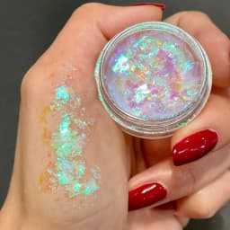 1 Jar AURORA Chrome Nail Art Flakes Multi Chrome Chameleon Peacock Galaxy Chrome Flakes Nail Art Mirror Powder Pigment