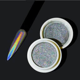 1 Jar AURORA Chrome Nail Art Flakes Multi Chrome Chameleon Peacock Galaxy Chrome Flakes Nail Art Mirror Powder Pigment