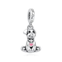 Original 925 Sterling Silver Charm Love Dog Puppy Cat Paw Pendant Charms Fit Brand Bracelets Necklaces Diy Jewelry For Women