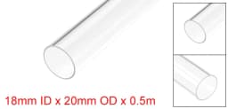 Uxcell O.D 8mm-22mm 50cm Long Rigid Acrylic Pipes Round Tube Tubing Transparent PMMA Tube Aquarium Accessoires Pipe Fittings