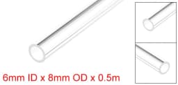 Uxcell O.D 8mm-22mm 50cm Long Rigid Acrylic Pipes Round Tube Tubing Transparent PMMA Tube Aquarium Accessoires Pipe Fittings
