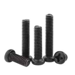Round Head Cross Screw Black M1.2 M1.4 M1.7 M2 M2.5 M3 M4 Electronic Small Size Recessed Pan Head Phillips Screws DIN7985 GB818