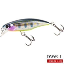 TSURINOYA Fishing Lure DW69 Sinking Minnow Hard Bait 48S 48mm 3.3g Fishing Wobblers Jerkbait Bass Trout Lure Swimbait