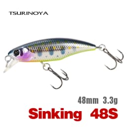TSURINOYA Fishing Lure DW69 Sinking Minnow Hard Bait 48S 48mm 3.3g Fishing Wobblers Jerkbait Bass Trout Lure Swimbait
