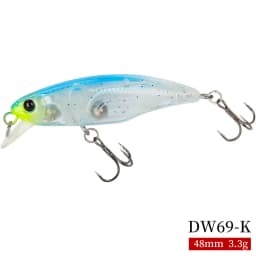 TSURINOYA Fishing Lure DW69 Sinking Minnow Hard Bait 48S 48mm 3.3g Fishing Wobblers Jerkbait Bass Trout Lure Swimbait