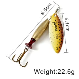 NGB Spinner Lure Bait Long Cast 18g 24g Spoon Lures Pike Metal Fishing Lure Bass Hard Bait With Hooks