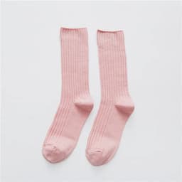 1 Pair Women Cotton Loose Socks Autumn Winter Knitting Solid Color Long Black Pink Korean Japanese Student Girls Stockings Retro