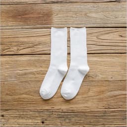 1 Pair Women Cotton Loose Socks Autumn Winter Knitting Solid Color Long Black Pink Korean Japanese Student Girls Stockings Retro