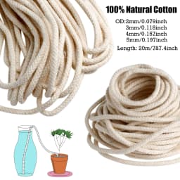 3/5/10m 2mm/3mm/4mm/5mm/6mm/8mm Round Cotton Alcohol Wick Oil Lamp Wicks Burner For Glass Oil Lamps Accessories