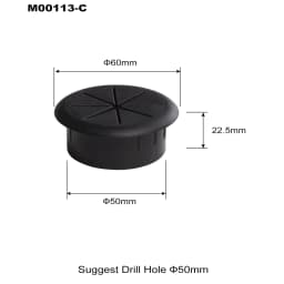 Flexible Cable Cord Grommet 2 Inch Black White Rubber Grommets Gasket In Desk Table Furniture for Hole Cover Wire Pass Organizer