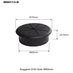 Flexible Cable Cord Grommet 2 Inch Black White Rubber Grommets Gasket In Desk Table Furniture for Hole Cover Wire Pass Organizer
