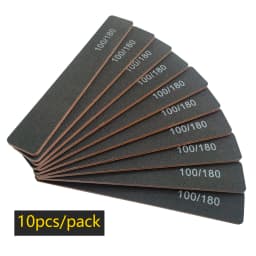 Nail File Buffer 100/180 Grit Half Moon Nail Files Double Side Sandpaper Nail Sanding Grinding Gel Nail Polish Manicure Tool