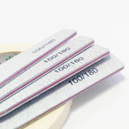 Nail File Buffer 100/180 Grit Half Moon Nail Files Double Side Sandpaper Nail Sanding Grinding Gel Nail Polish Manicure Tool