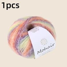 Gradient Mohair Soft Cotton Yarn DIY Crochet Hand Knitting Yarn Segment Dyed Wool Yarn For Baby Sweater Hat Scarf
