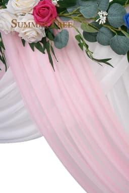 10 Meters Wedding Arch Drape Fabric Sheer Chiffon Tulle Curtain Draping Backdrop Party Supplies Home Drapery Ceremony Decoration