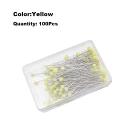 100Pcs/Box 38mm Sewing Pins Glass Ball Multicolor Head Pins Straight Quilting Heads Pins DIY Crafts Sewing Fabric