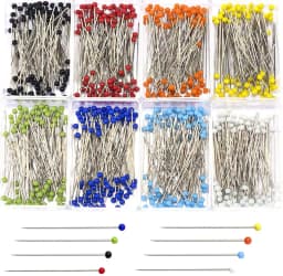 100Pcs/Box 38mm Sewing Pins Glass Ball Multicolor Head Pins Straight Quilting Heads Pins DIY Crafts Sewing Fabric