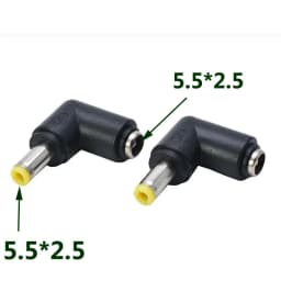 1/2/5PCS DC Power Converter Plug 5.5x2.5mm Female Turn to 90 Degree 5.5x2.5mm Male Adapter Connector