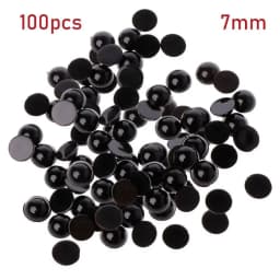 100/500pcs DIY 3-12mm Round Flat Black Eyes Plastic Eyes Eyes for Dolls Making Doll Toys Teddy Bear Eyes Doll Eyes Accessories