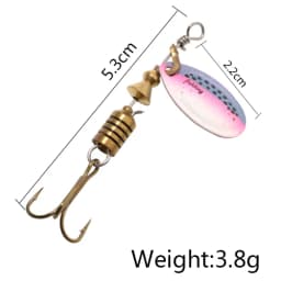 NGB 6 Color 0#-5# Spinner Bait With Treble Hooks 35647-BR Arttificial Bait Fishing Lure