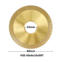 CMCP HSS 60x6x16x90T Key Cutting Blade For All Horizontal Key Machine Single Side Key Cutter Blade Milling Cutter Locksmith Tool