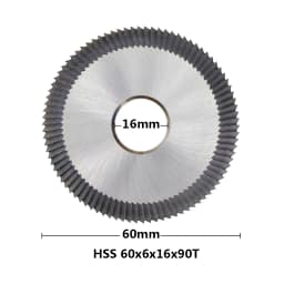 CMCP HSS 60x6x16x90T Key Cutting Blade For All Horizontal Key Machine Single Side Key Cutter Blade Milling Cutter Locksmith Tool